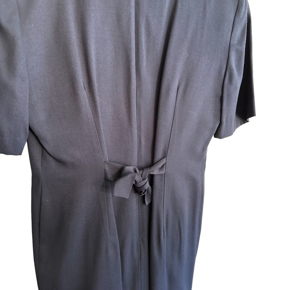 Vintage John Roberts Navy and red stripe dress. 10 - Picture 10 of 10